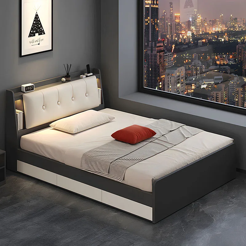 

Design Modern Bed Bedroom Children Luxury Baby Double Floor Girls Wooden Sleeping Bed Mobile Letto Matrimoniale Home Furniture