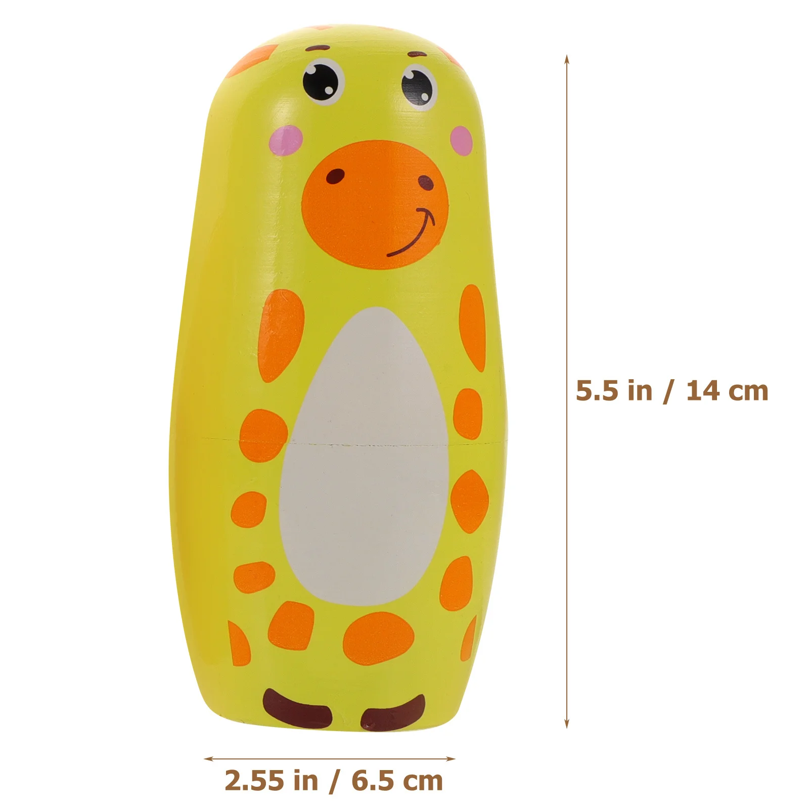 1 ensemble de nidification girafe peinte à la main, Design Animal de dessin animé coloré, décoration de café pour la maison, le bureau, nidification russe