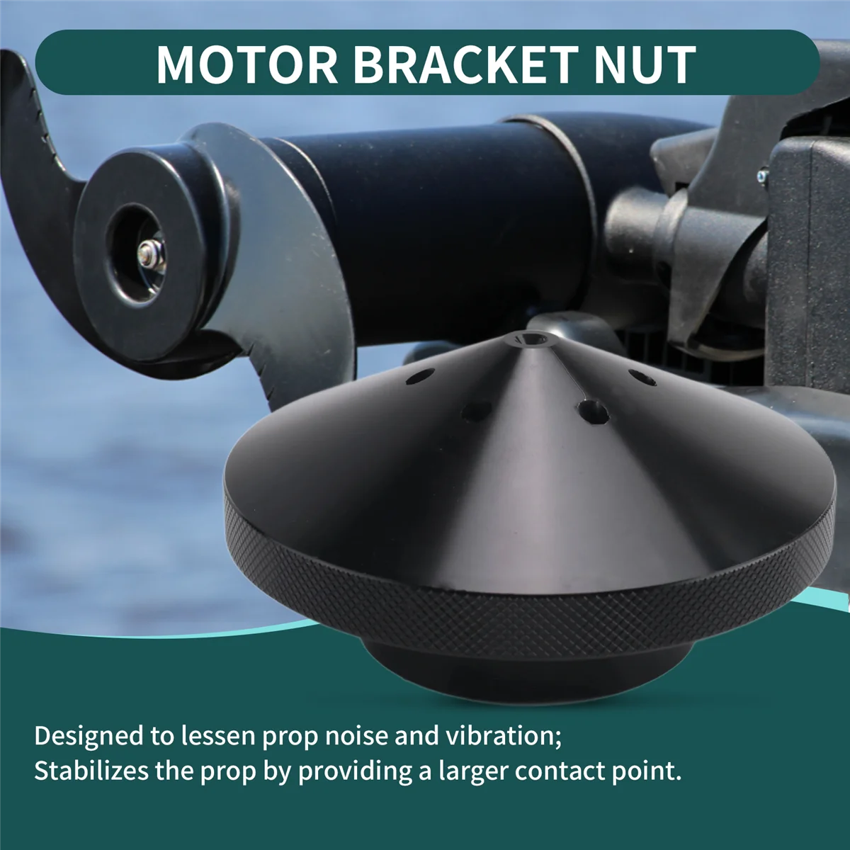 Eliminator Trolling Motor Prop Nut for MinnKota 35-70Lb Models (GFEL-MKS-BK-DP)—L49A