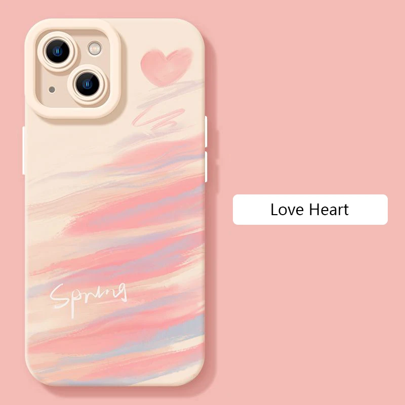 

Graffiti Love Heart Phone Case For iPhone 15 Pro Max Cases iPhone 12 13 14 11 XS Max XR X 7 8 Plus Shockproof Soft Bumper Cover