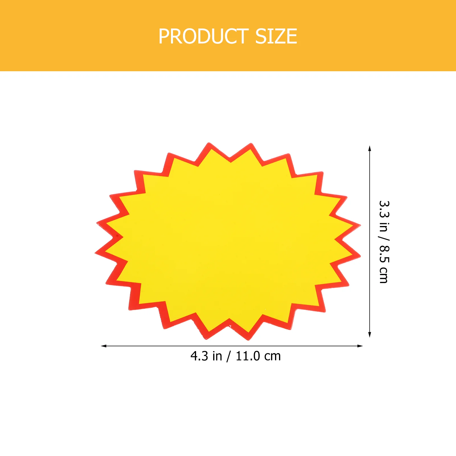 100 Stuks 11x6 cm Prijskaartje Reclame Papier Explosie Sticker Sticker Speciale Prijskaartje prijs Label Teken houder Stand