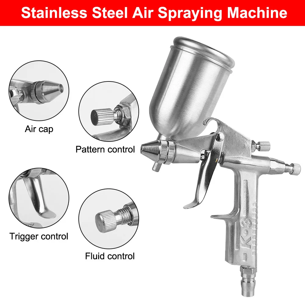 Pistolet natryskowy do farb powietrznych HVLP Aerograf do malowania aerografem samochodowym Pistolet natryskowy do farb powietrznych Dysza 0,5 mm