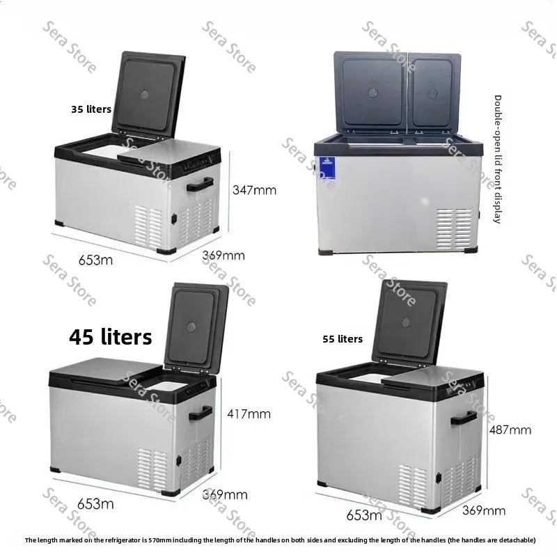 Suitable for the new dual-temperature double-door car home refrigerator, refrigeration and refrigeration partition car home dual