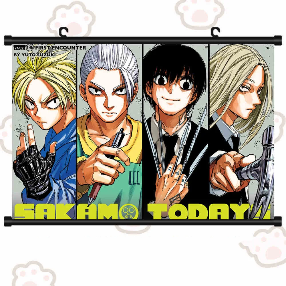 

Японское аниме SAKAMOTO DAYS Sakamoto Tarou Asakura Shin Ruu Shaotan постер косплей прокрутка настенная подвеска HD постер художественный декор подарок