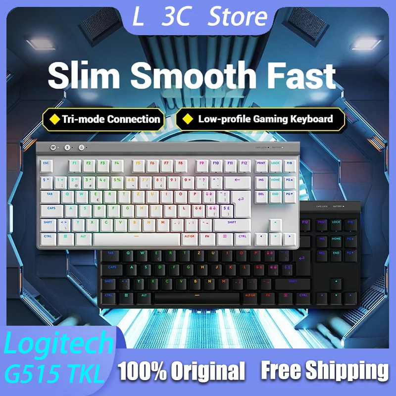 

Logitech G515 TKL Low-Profile Tri-Mode Wireless Gaming Keyboard E-Sports Custom Ultrathin LIGHTSYNC RGB LIGHTSPEED PC Gamer Gift