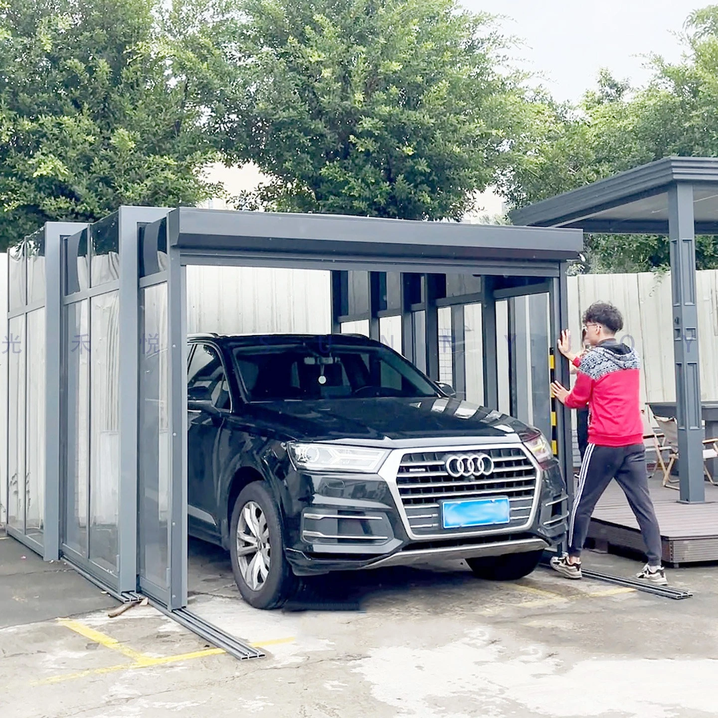 Any Size Custom Thick Steel Telescopic Parking Shelter Home High Strength Sun Rain Shade Outdoor Yard Garden Sturdy Vehicle Prot