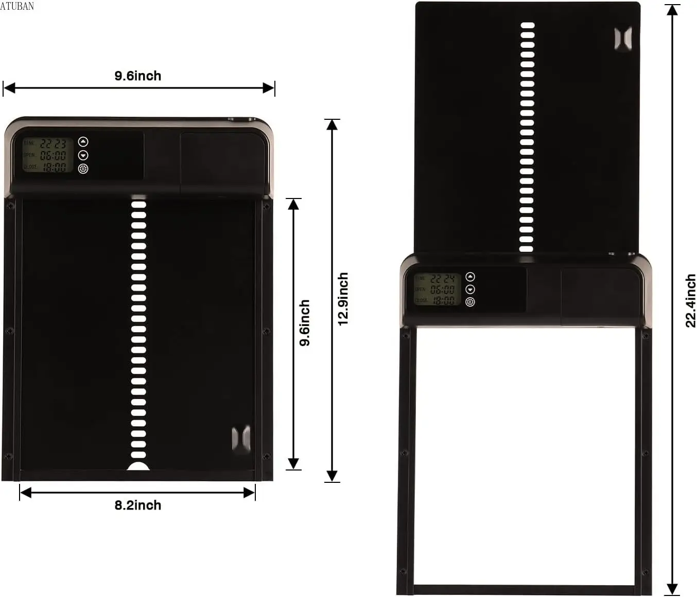 Imagem -05 - Atuban-abridor de Porta Automático do Galinheiro Automático Grande Display Lcd Anti-pinça Temporizador