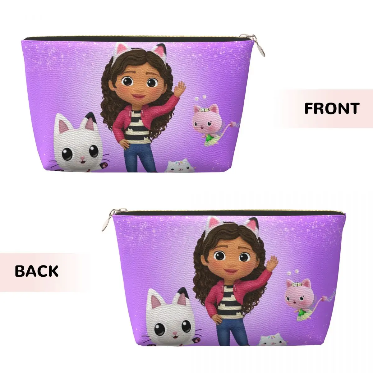 Personalizzato Gabby Cats Gabbys Dollhouse borsa da toilette da viaggio per le donne Pandy Paws Mermaid Cosmetic Makeup Bag Beauty Storage Dopp Kit