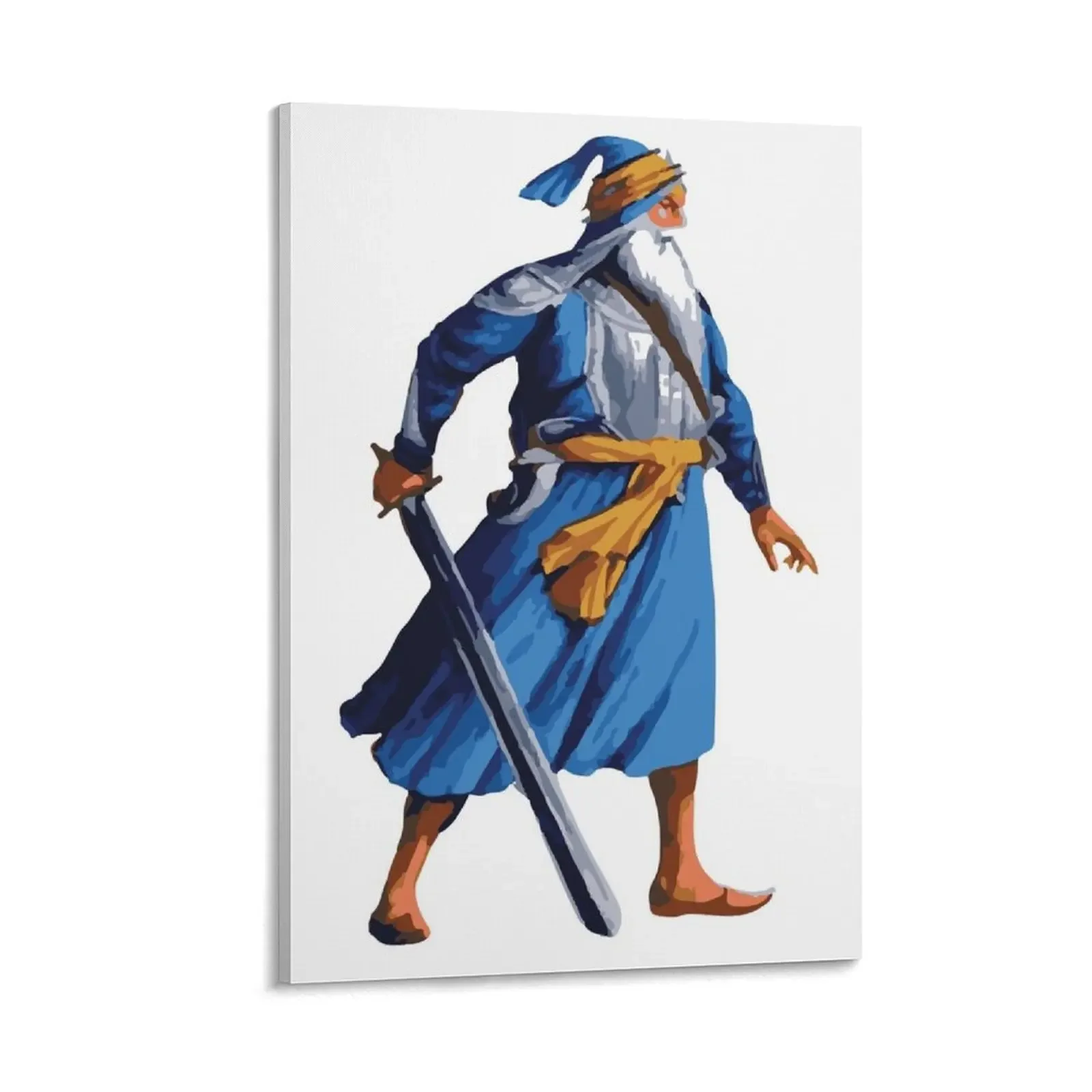

Baba Deep Singh Colour Canvas Painting home decors accessories poster mural wall decoration