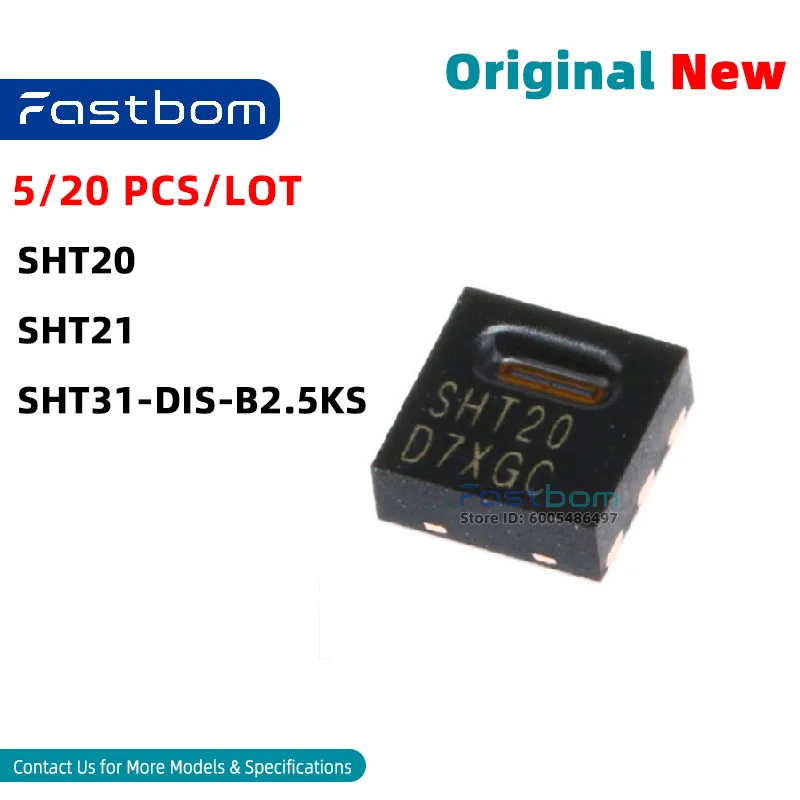 SHT21 SHT20 SHT31-DIS-B2.5KS DFN-6 Temperature and Humidity Sensor New Original