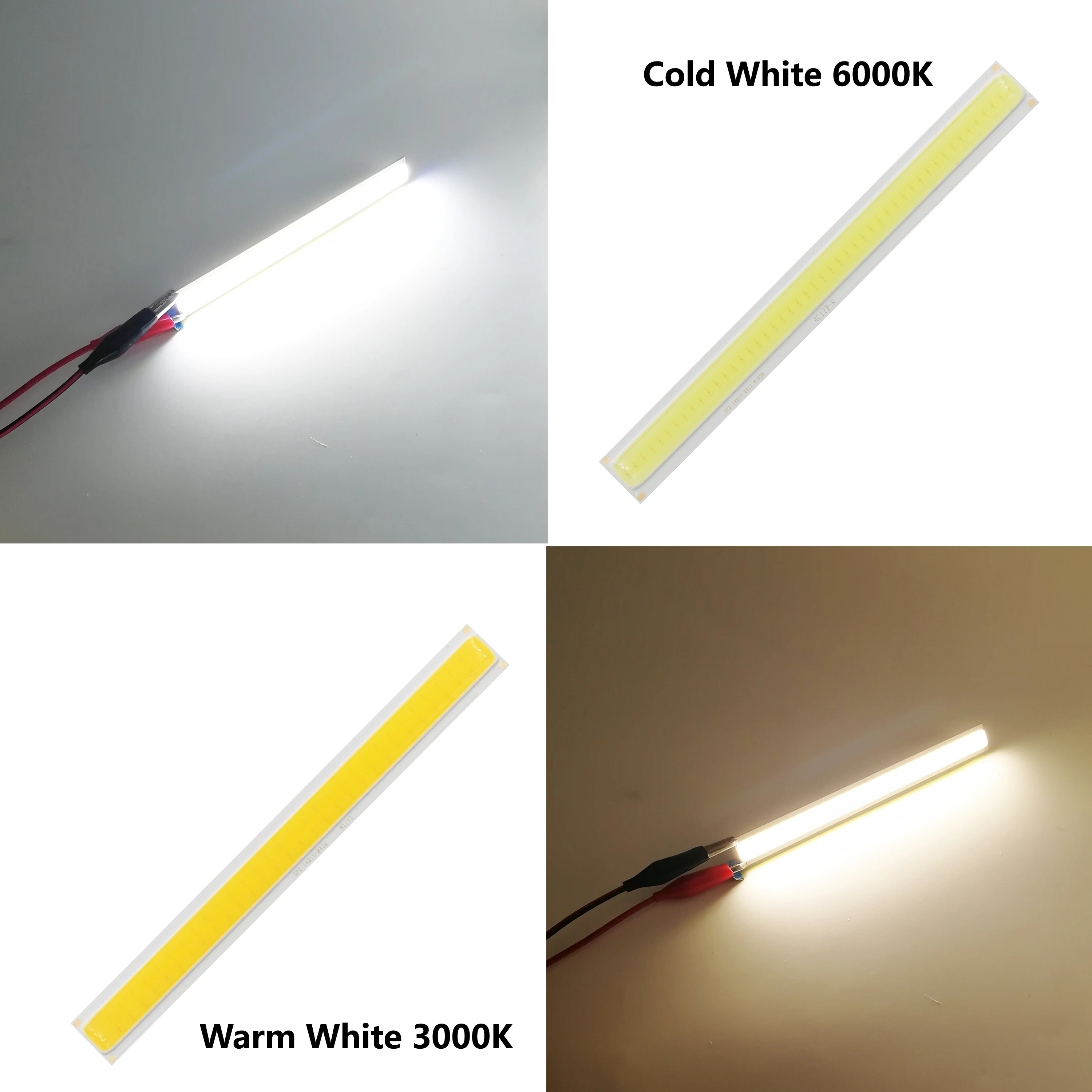 FTZOTOF 24V COB LED 칩 전구 바 다운 라이트, 170x15mm 6W LED 패널 모듈 광원 17cm 웜 쿨 화이트 600LM DIY 데스크 램프