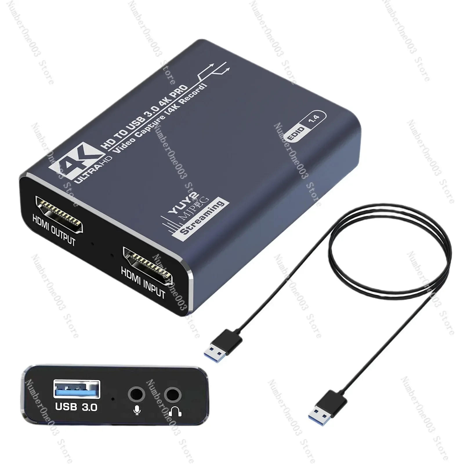 4K HDMI Capture Card USB 3.0 Video Audio Streaming and Recording for Camera PS4 Game Console