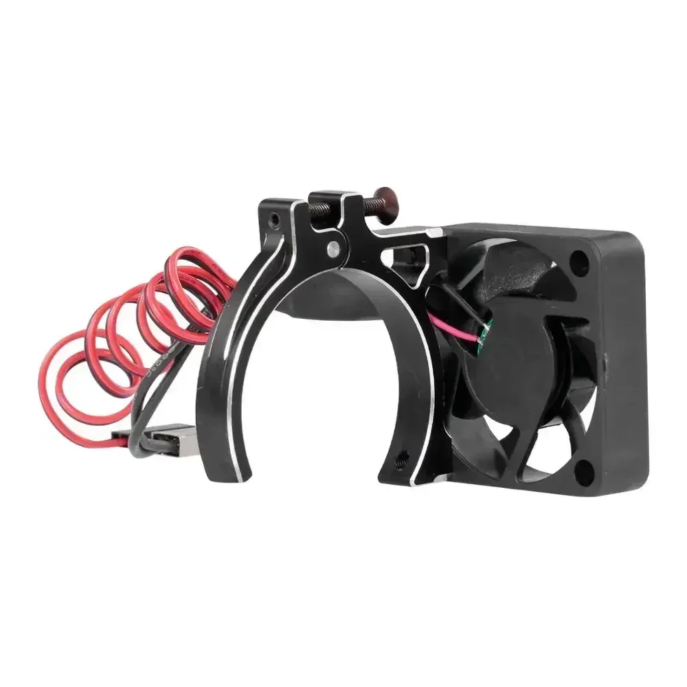 RC Car Motor Heatsink Cooling Fan with Thermal Sensor CNC Aluminum Alloy Clamp Heatsink for 4268 4274 Motors 1/8 1/10 RC Cars