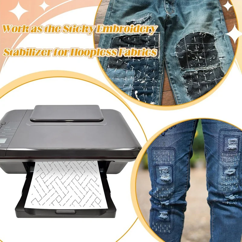 24-Hour Delivery 20 Pieces 8.3X11.7Inch Water Soluble Embroidery Stabilizer For Machine Embroidery And Hand Sewing Embroidery Pa