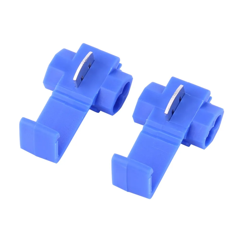 50PCS Lock Wire Electrical Cable Connectors T-Tap Type 0.75 to 2.5mm² Quick Splice Connectors Insulation Displacement Blue