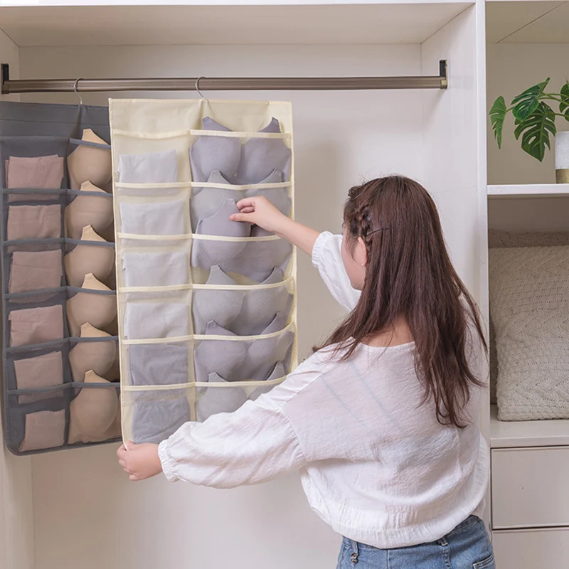 Hot sale Underwear storage hanging bag fabric wardrobe organizing box dormitory specific wardrobe storage bag storage
