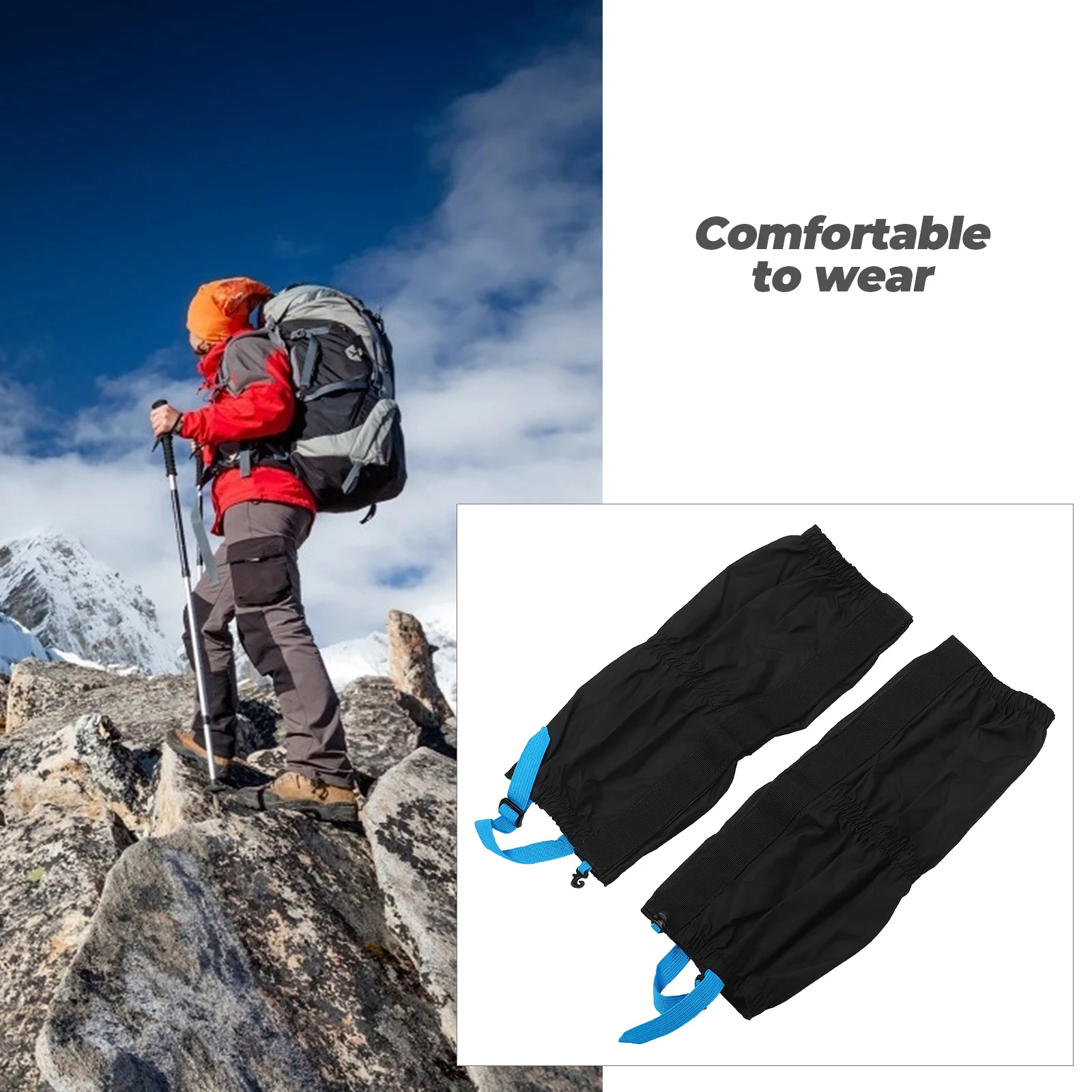 

Waterproof Breathable Gaiters Leg Guards 43x16.5cm Pads Cover Feet Jungle Supplies Hiking Climbing Outdoor Leg Protector
