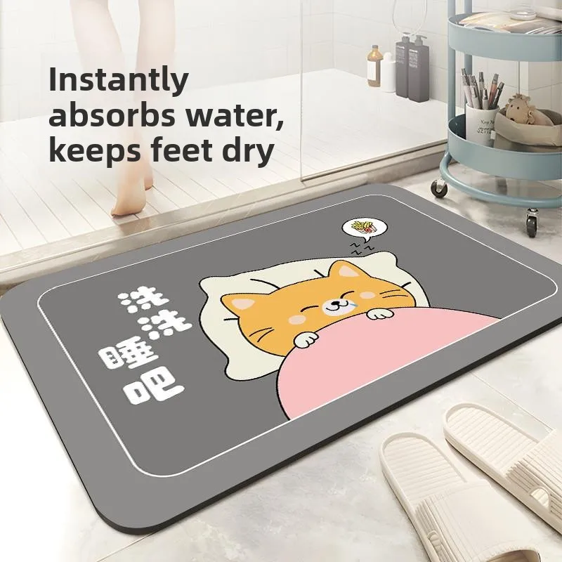 

Modern Sle Batoom Entrance Anti-Slip Silicon Dendroid Mat Water Absorbent Home Use Toilet Carpet Door Mat Cusizable