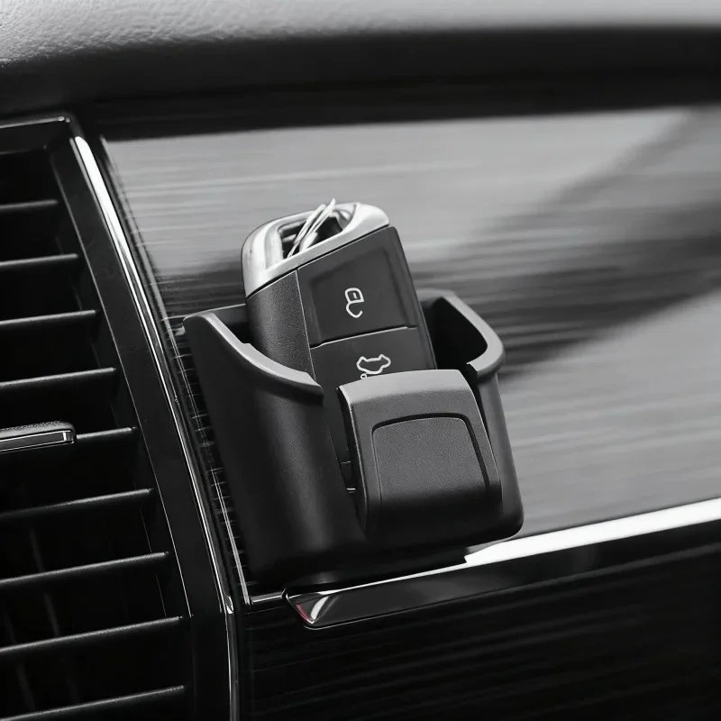 Universal Car Key Holder, Adhesive Dashboard Mount Key Storage Box, Car Keychain & Card Organizer for Vehicle Keys Cards