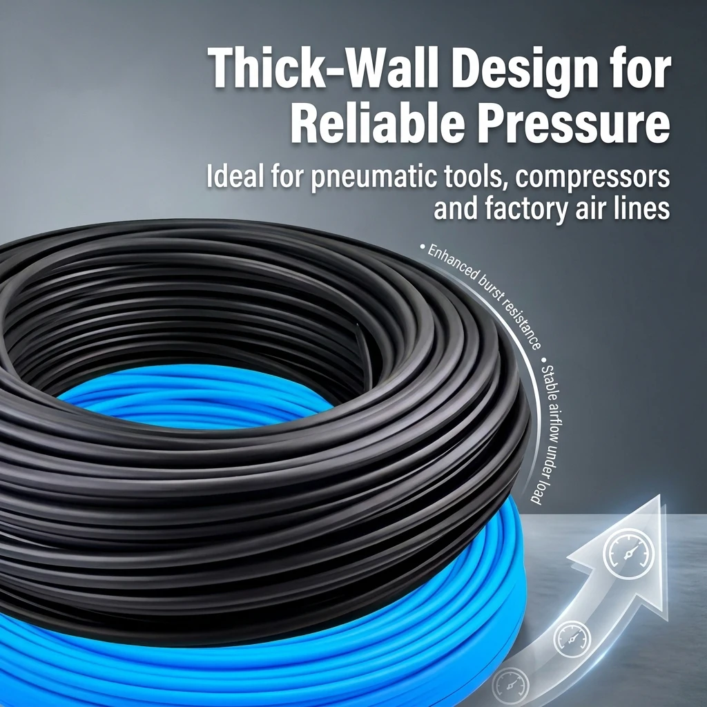 80M/90M/100M/160M/180M Air Component Hose Polyurethane Tubing Tube Pipe Line Hose Pneumatic Tube for Compressor