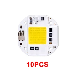 Diode sans soudure pour budgétaire, puce LED COB, lampe pour plantes, pas besoin de pilote, 50W, 70W, 100W, 220V, 10 pièces