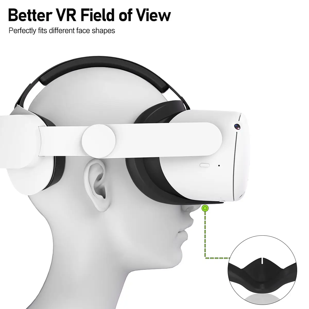 Gesichtspolster-Abdeckung für Oculus Quest 2, mit Objektivabdeckungen, Protektoren, waschbare VR-Silikonabdeckungen für Meta Quest 2 VR-Zubehör