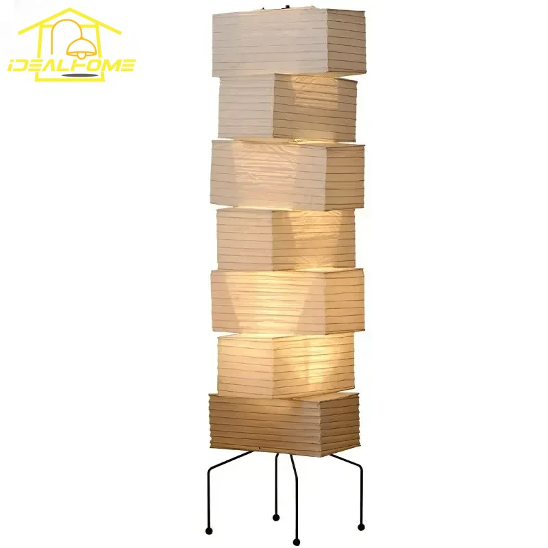 

Japanese Design Akari Noguchi Yong Floor Lamp LED E27 Zen Art Decorative Corner Standing Lamp Living Room Sofas Restaurant Cafe