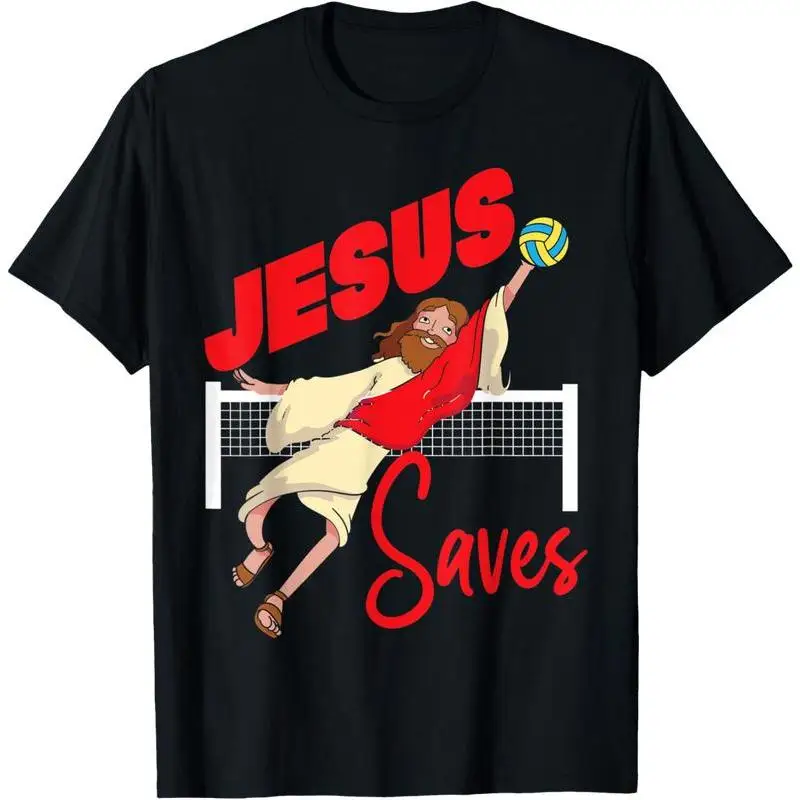 

Volleyball Player Team Jesus Christian Jesus Saves T-Shirt