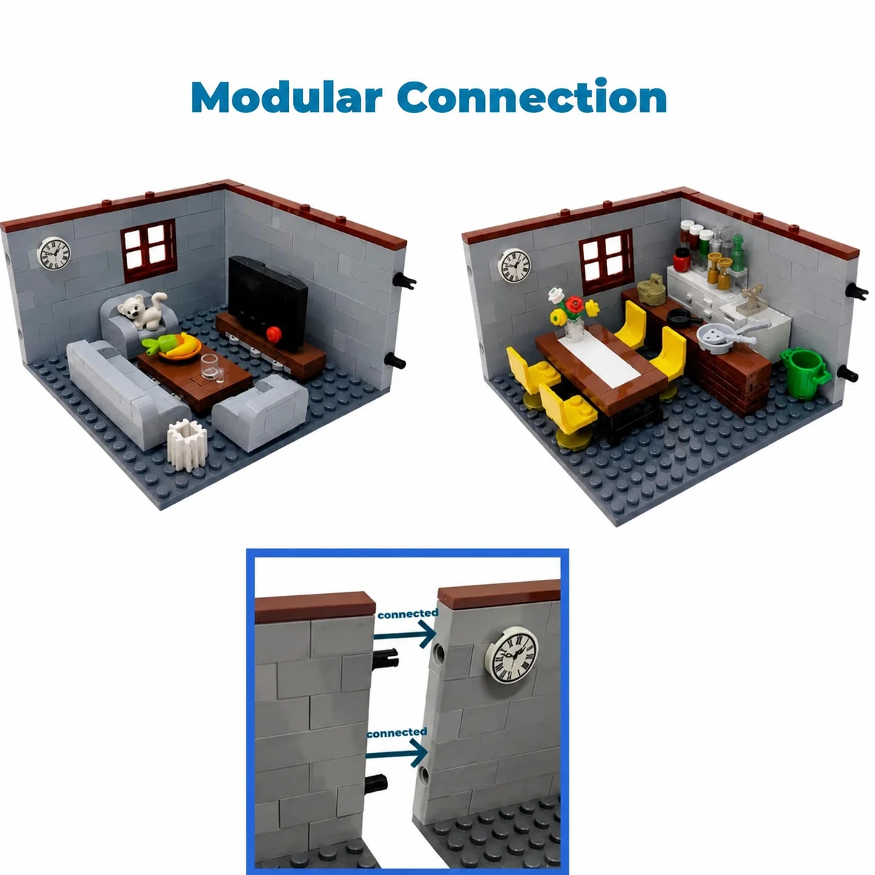 City House Building Blocks Toys for Children Boys Girl DIY Gifts MOC Bricks Bedroom Living Room Furniture Model Juguetes Bloques view 6