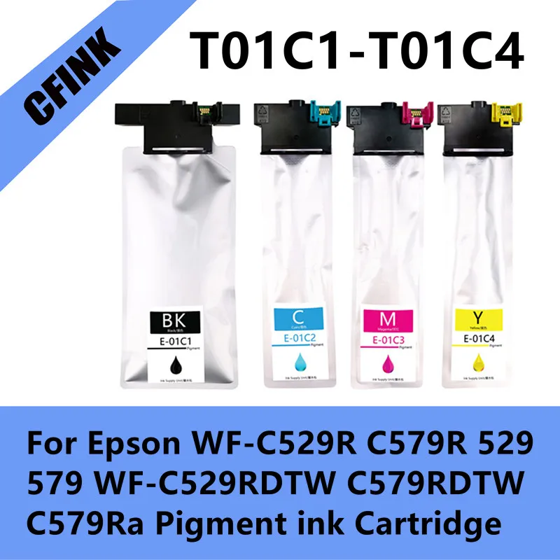 

T01C T01C1 E-01C1 T01C4 Ink Bag Compatible For Epson WF-C529R C579R 529 579 WF-C529RDTW WF-C579RDTW C579Ra Pigment ink Cartridge