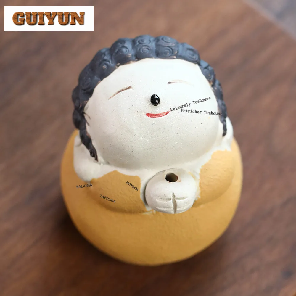 

Чайная фигурка Будды из исинской фиолетовой глины, роскошная, для чайной церемонии, декоративная статуэтка, игрушка, украшение, с возможностью поднятия, предмет чайной утвари, подарок ручной работы