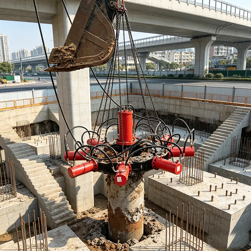 High Strength Reinforced Concrete Pile Breaker Hydraulic Modular Pile Cutting Machine