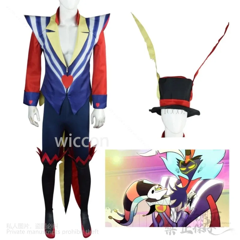 

XT8Anime Cartoon Helluva Cosplay Ozzie Costume Hat Coat Uniform Man Woman Halloween Christmas Party Roleplay Boos Suit CustXT6@!
