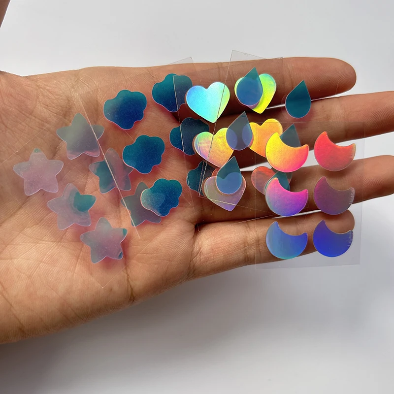 Colorful Laser Holographic Star Heart Shaped Pimple Patches Invisible Acne Removal Patches Acne Tool Pimple Acne Concealer