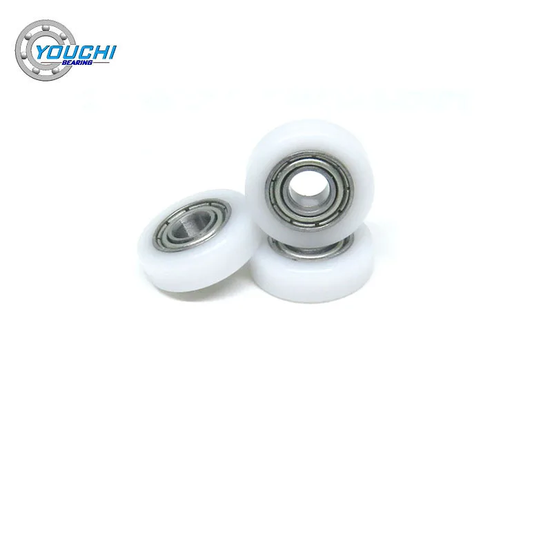 5pcs Mini POM Coated Bearing Rollers 4X13X4  BS68413-4 Plastic Bearing OD 13mm Nylon Guide Pulley Wheels 4*13*4