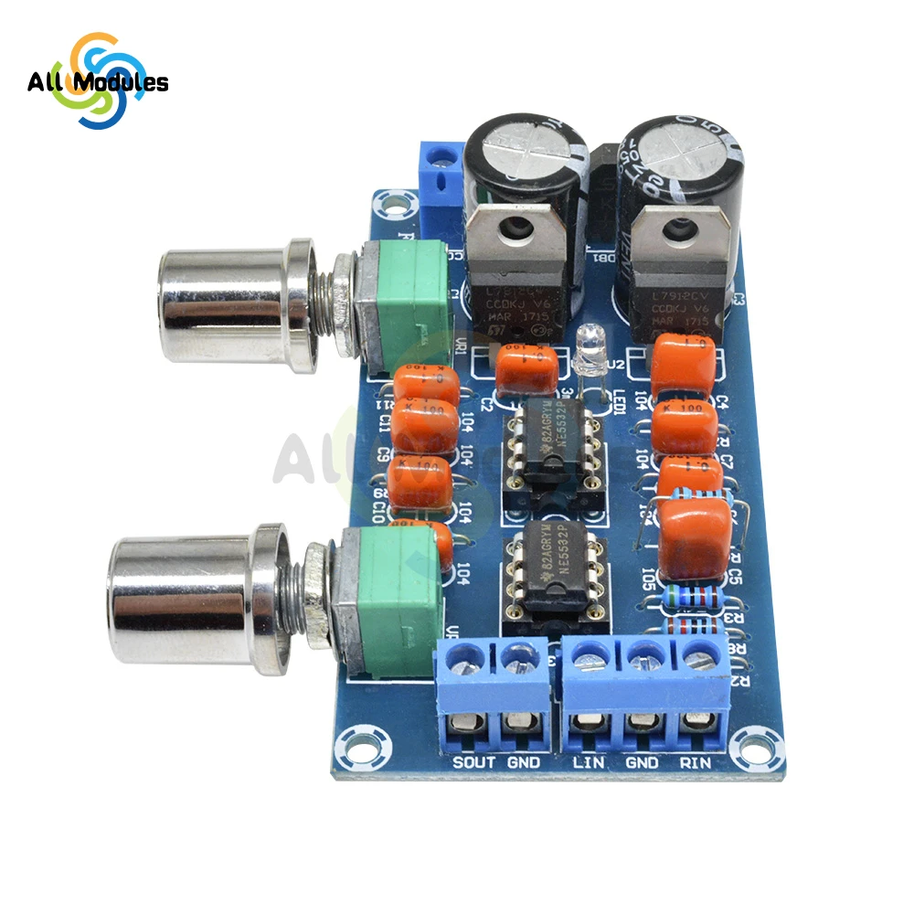 NE5532 NE 5532 Low Pass Filter Plate Subwoofer Process Circuit For Amplifer AMP Board Module AC Dual Double 9V-15V