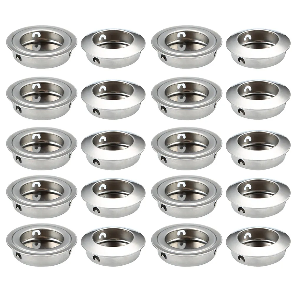 40 Pcs Door Handle Stainless Steel Embedded Handles Flush Wardrobe Pull Furniture Invisible Wardrobe Pull Handle Embedded Handle