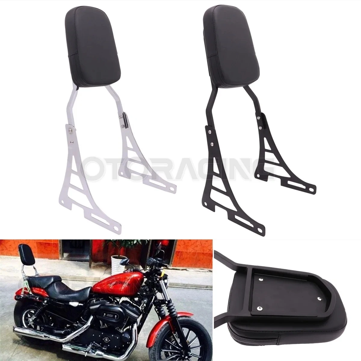 

Motorcycle Passenger Backrest Sissy Bar For Harley Sportster XL Iron 883 1200 XL883C R XL1200R C XLH883 2004- 2014