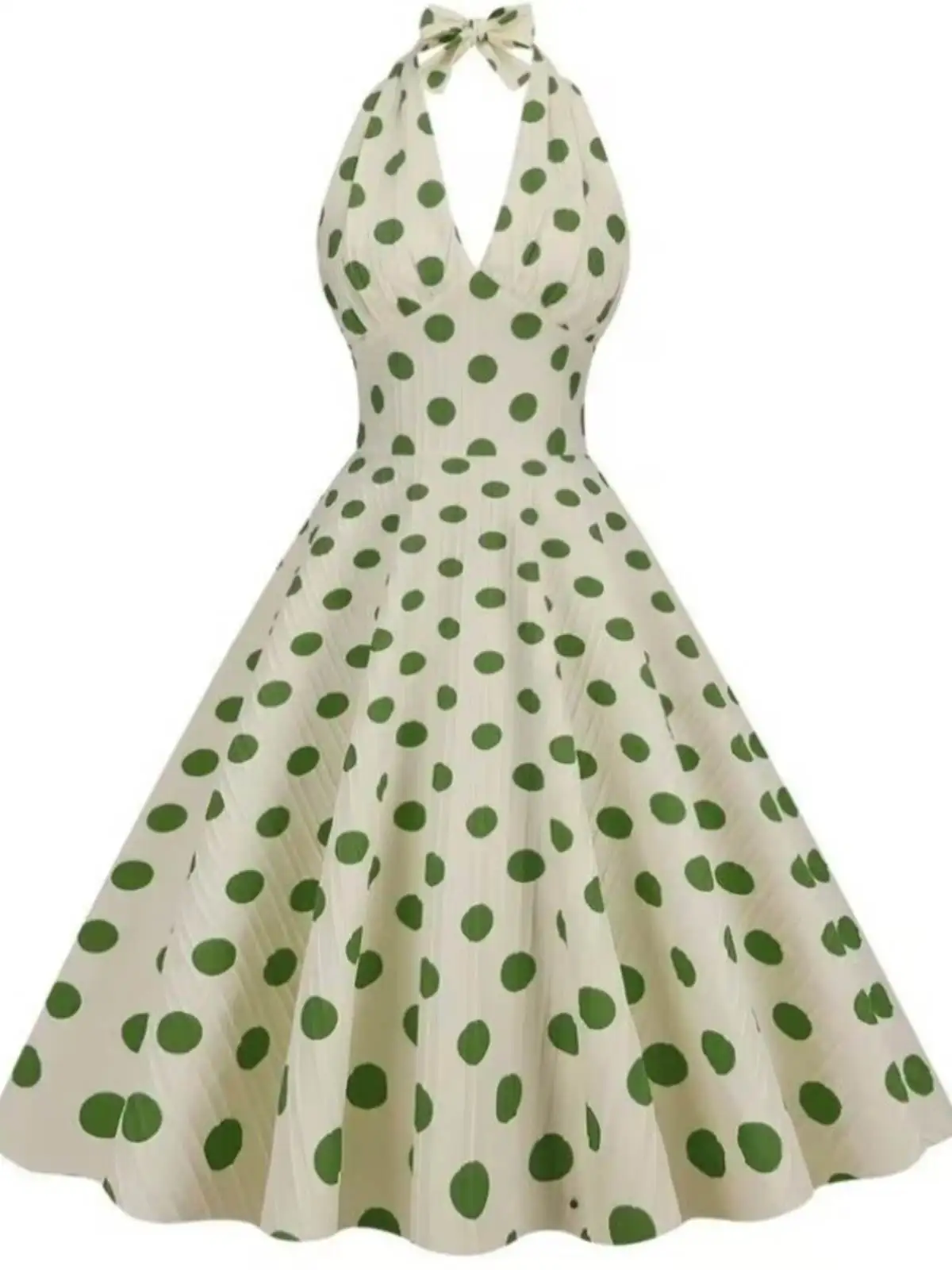 Summer Polka Dot Strapl V-Ne Sexy Bal Slim Fit Svel Dr Princ Sle Daily Wear Polyester Fiber 00%