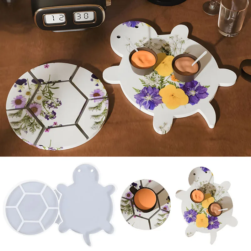 

Turtle Coaster Silicone Resin Mold DIY Handmade Crafts for Drink Coaster Home Table Decoration Gift Supplies Mold