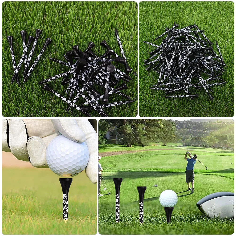 

10pcs Ball Tee Bamboo Replaceable Golf Tees Wood Golf Accessories Durable Portable Training Aid For Beginners Professionals