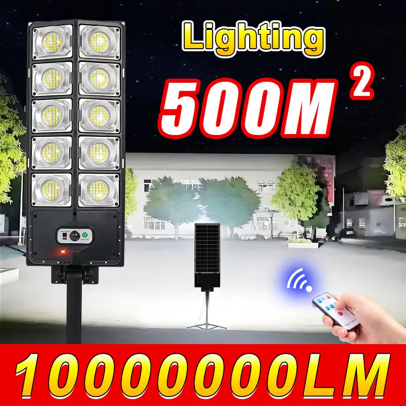 Pop 100000LM Ultra Bright Solar Light Outdoor Street Lamp With Motion Sensor Function Waterproof Lighting Garden Courtyard Wall