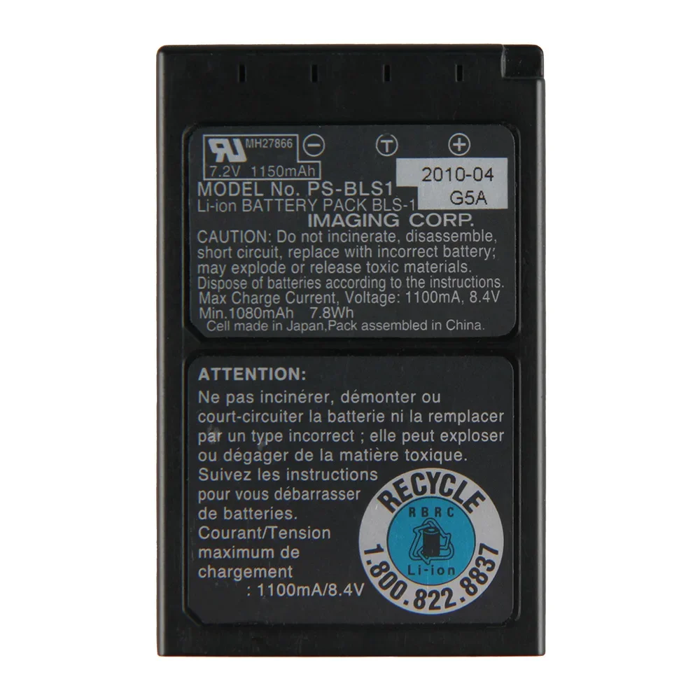 PS-BLS1 Replacement Battery For Olympus E-P1 E-P2 E-PL1 E-P3 E-PL3 E-PM1 E-620 Rechargable Battery 1150mAh