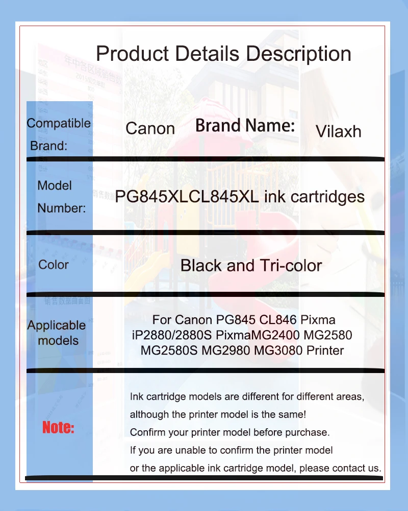 Imagem -02 - Cartucho de Tinta para Impressora Substituição para Canon Pixma Pg845xl Cl846xl Pg845 pg 845 Mg3080 Mg2980 Mg2580s Mg2580 Mg2400