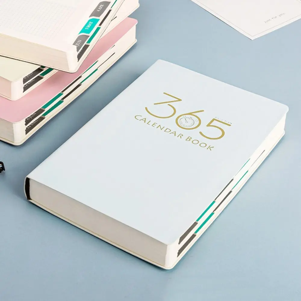Office Supplies 320 Sheets A5 Journal Textured PU Elastic Bond Hardcover Notebook Monthly Index Pen Loop Schedule Book Study
