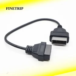 Cable OBD de 40cm para Nissan, adaptador de herramienta de diagnóstico de 14 pines macho a 16 pines hembra OBD2 OBDII DLC de 16 Pines, Cable conector de extensión