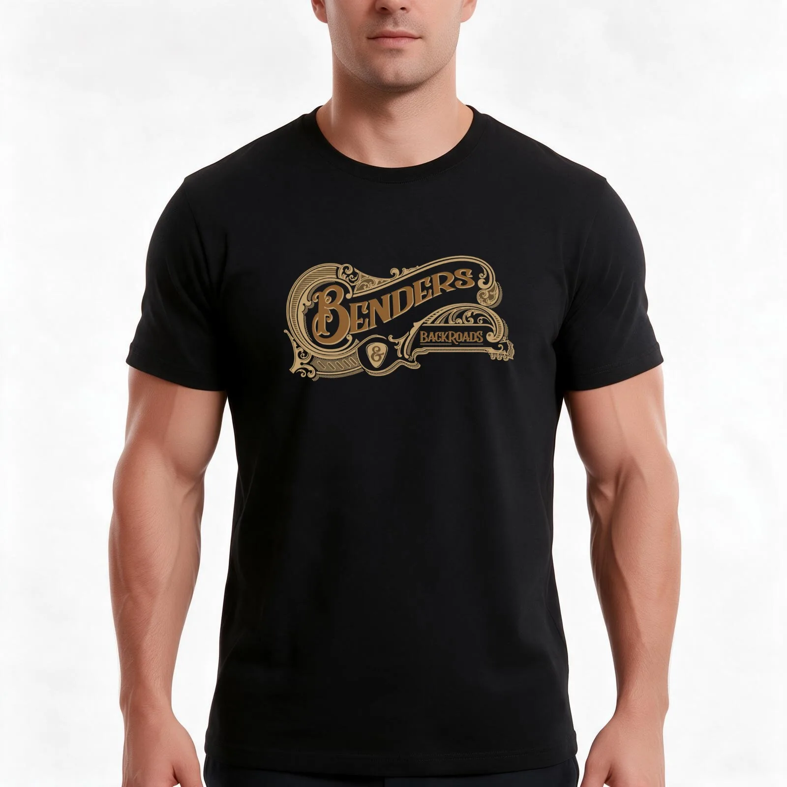 Benders & Backroads T-Shirt Summer Casual Cotton Tee Oversized Streetwear Tops Vintage Graphic Print Loose Fit Short Sleeve