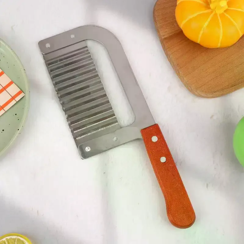 Crinkle Cut Knife Wood Handle  - огляд і ціна Home Cooking Supplies