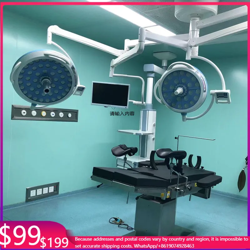 Led Surgical Lights With Camera Double Head Ceiling Surgery Lamps With Factory Prices