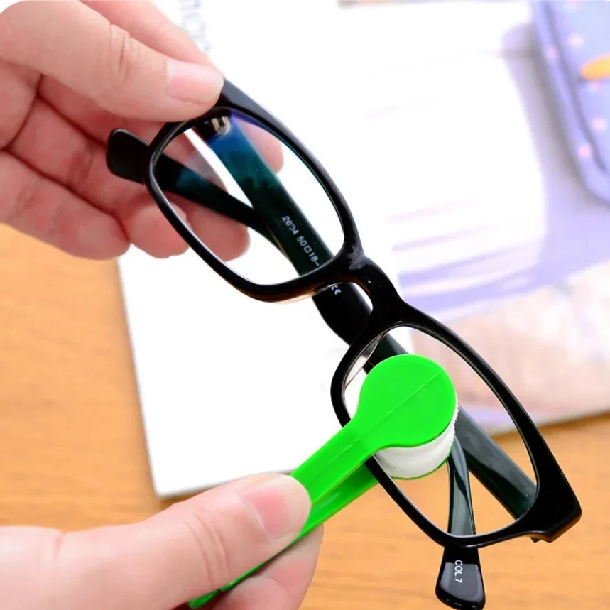 10PCS Creative Two-side Glasses Brush Soft Microfiber Spectacles Cleaner Glasses Cleaner Rub Eyeglass Cleaning Brush Wiping Tool